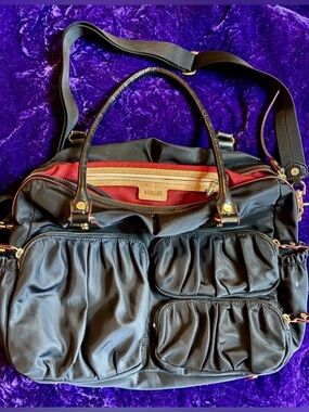 MZ Wallace NY Kate Nylon Leather Satchel Shoulder Quiet Luxury Handbag